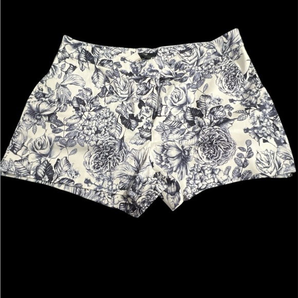 H&M High Waist White and Blue Shorts - Picture 1 of 5